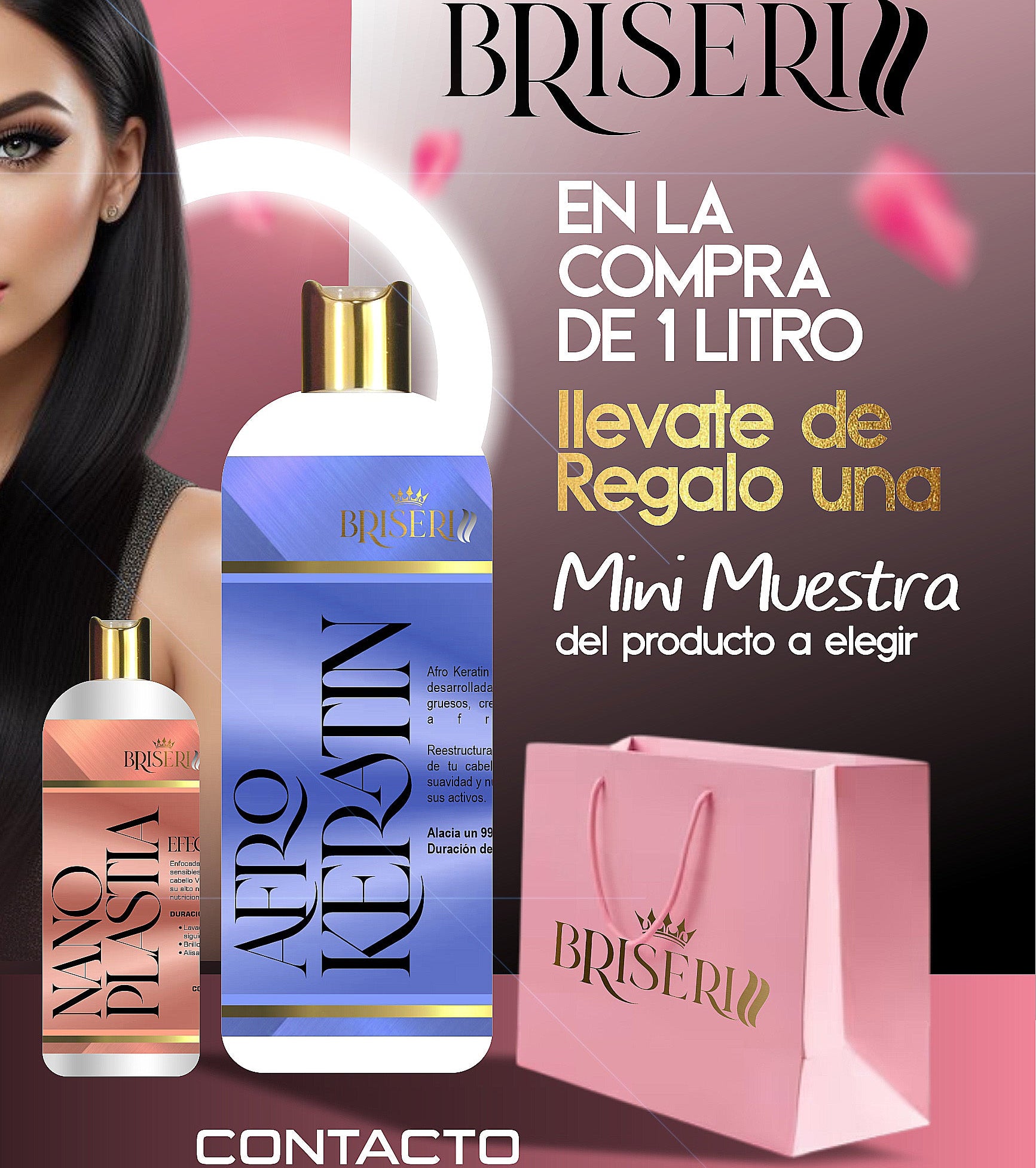 Afro keratin + mini nanoplastia