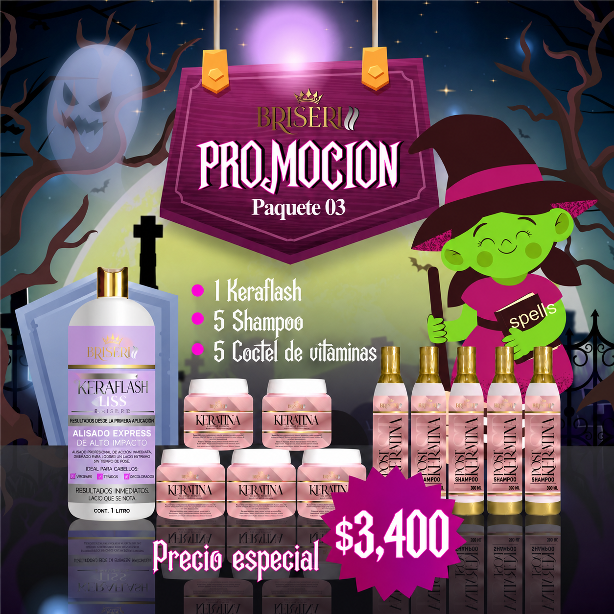 Promoción halloween paquete Keraflash sin tiempo de pose